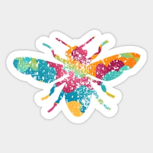 Tie Dye HoneyBee Sticker